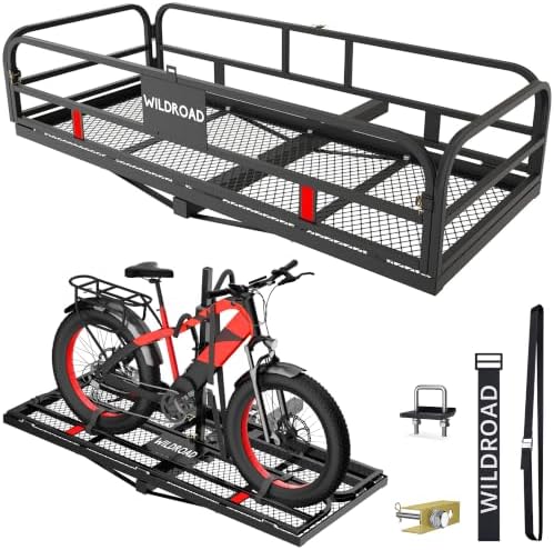Wildroad 60"x24"x14" Hitch Cargo Carrier, Fits 2" Receiver by WILDROAD