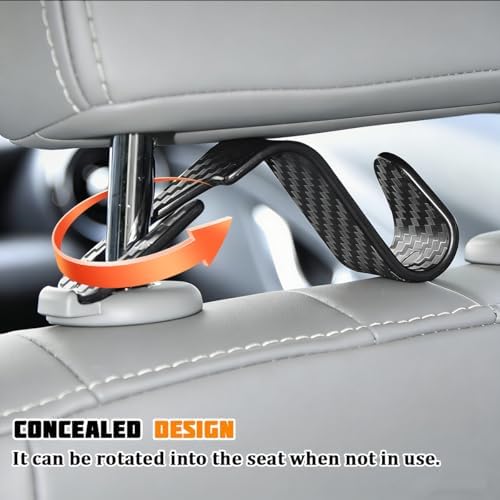 4PCS Car Seat Headrest Hook, Automotive Back Seat Storage Holder Hanger - Image 3