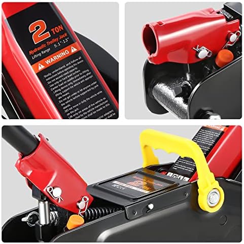 DNA Motoring TOOLS-00234 Low Profile Hydraulic Trolley Service/Floor Jack - Image 6