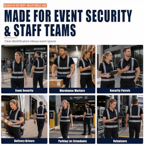AYKRM 12 colour High visibility viz vest hi vis viz reflective work - Image 4