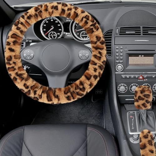 Accmor Fuzzy Car Steering Wheel Cover, Universal Fit Fur Auto Wheel Cover & - Image 5