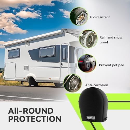 RVMATE RV Tire Covers, Fits 33"-35" Diameter Tires, 4 Pack Wheel Cover - Image 2
