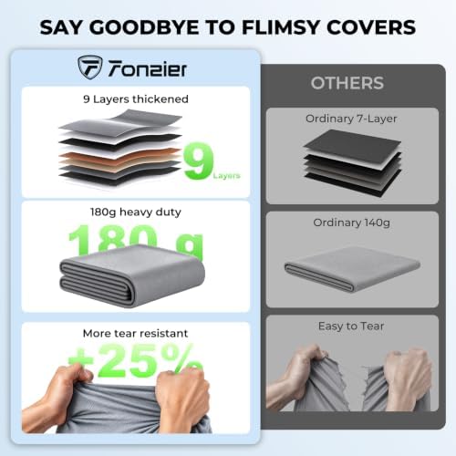 Fonzier Extra Thick 9 Layers Travel Trailer RV Cover Fits 22.1-24FT - Image 3