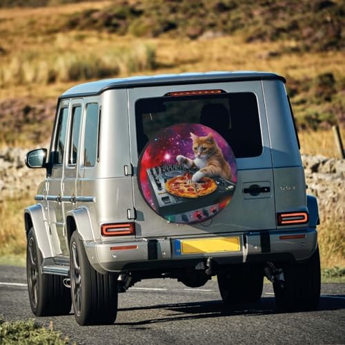 Cats Eat Pizza Spare Tire Cover - Image 4
