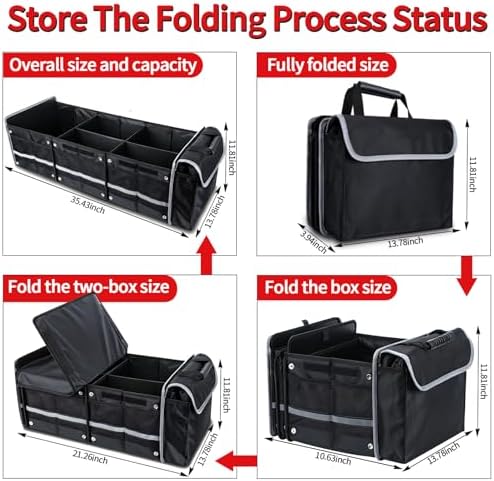 Car Trunk Organizer with Removable Cooler Bag - Image 2