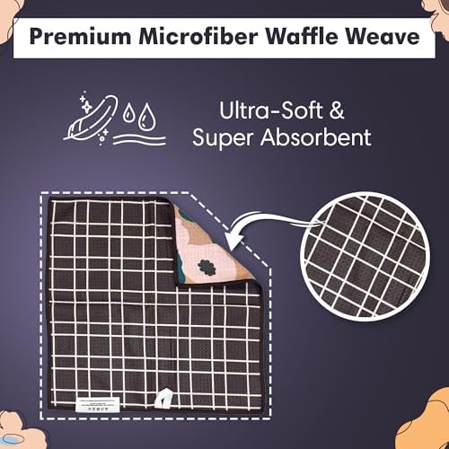 Reversible Microfiber Washcloths, Waffle Weave Dish Cloths - Image 6
