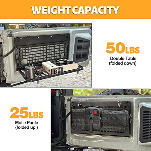 MAIKER Tailgate Table Folding 2-Tier Rear Camping Cargo Storage Shelf - Image 3