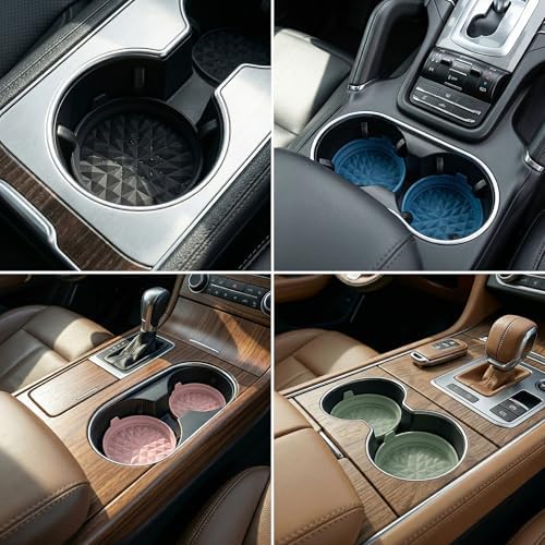 Silicone Car Coasters Set of 4, 3.15" Foldable Cup Holder Mats - Image 7
