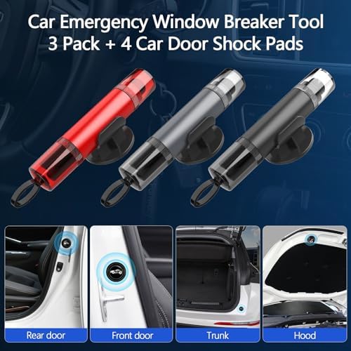 3-Pack Car Window Breaker and Seatbelt Cutter, Emergency Tool Kit - Image 7