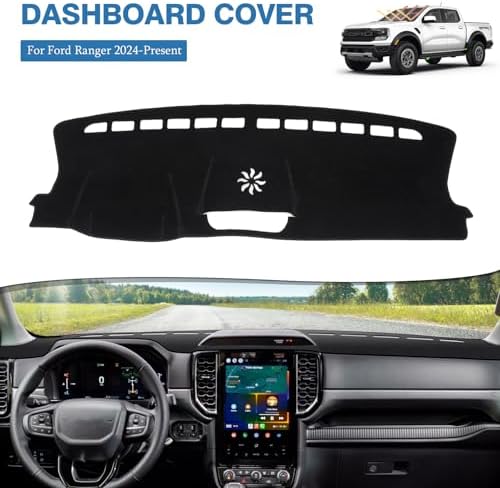 FIILINES Dash Cover for 2024 2025 2026 Ford Ranger, Dashboard Mat Accessories - Image 2