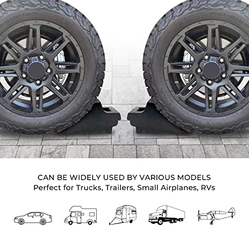 HOXWELL Solid Heavy Duty Rubber Wheel Chocks 4 Packs - Image 5