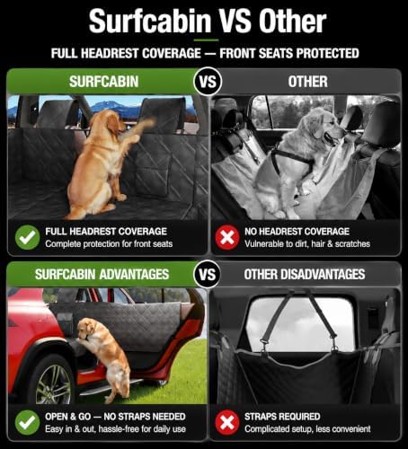 Surfcabin Dog Car Seat Cover for Back Seat - Image 2