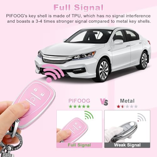 PIFOOG Key Fob Cover fit for Chev 5 Button Soft TPU Car Keys Case Shell - Image 4