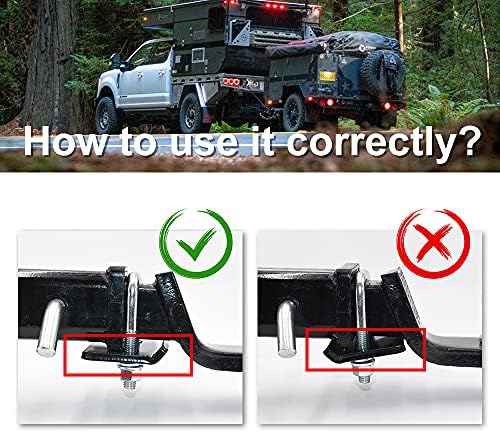 Hitch Tightener for 1.25 inch and 2 Inch Tow Trailer Hitches, Anti Rattle for a - Image 6