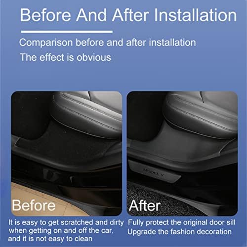 FASTCHE for Tesla Model Y Door Sill Protector 5 Seater Rear Door Car Pedal Kick - Image 2