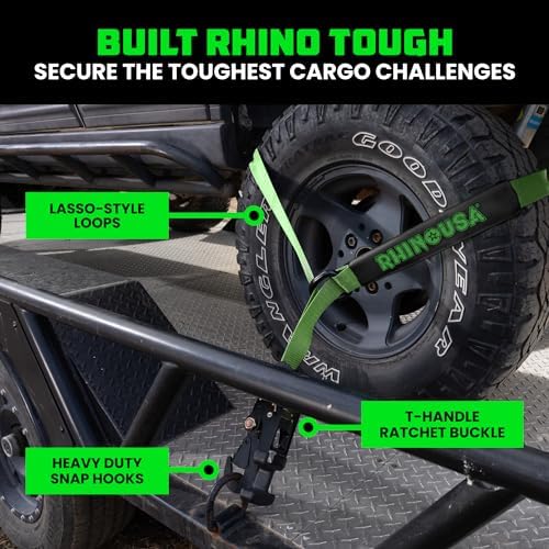 Rhino USA Car Hauler Tie Down Straps - Image 2