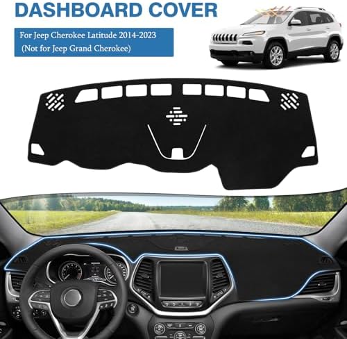 FIILINES Dash Cover for 2014-2023 Jeep Cherokee Latitude Accessories, Dashboard - Image 2