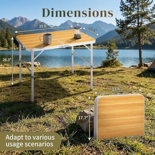 3ft Aluminum Folding Table, Portable Camping Table - Image 4