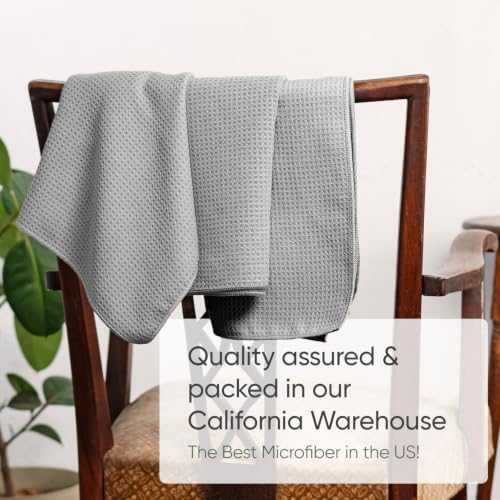 Kitchen Towels - Microfiber Waffle Weave Towels | Absorbent, No Lint, Commercial - Image 6