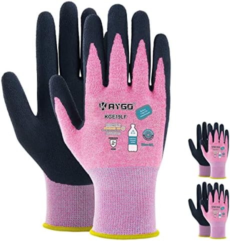 KAYGO Women's Work Gloves, Sandy Latex Grip, Breathable by KAYGO