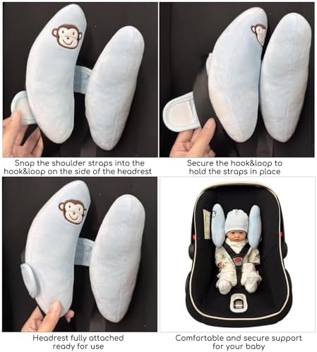Baby Head Neck Support Pillow, Baby Travel Pillow Cushion - Image 3