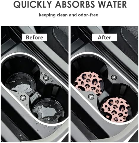 2 Pack Car Coasters，2.75-inch Neoprene Non-Slip Cup Holder Coasters - Image 5