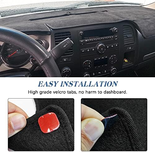 Black Dashboard Dash Board Cover Mat Carpet Compatible - Image 5