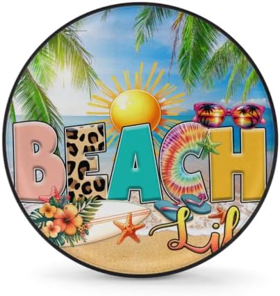 Summer Beach Blue Spare Tire Cover Dust-Proof Wheel Protector by Unknown