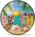 Summer Beach Blue Spare Tire Cover Dust-Proof Wheel Protector by Unknown