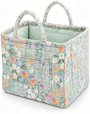 Storage Basket Boho Fabric Large Collapsible Floral Laundry Nursery Hamper by Ankick