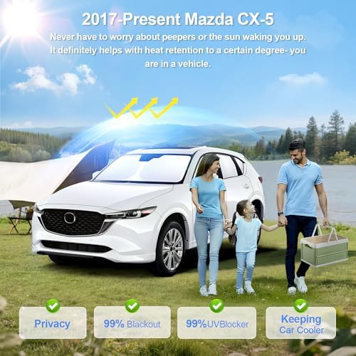 8pcs Car Window Shades for Mazda CX-5 2017-2025 Accessories, Windshield Side - Image 2