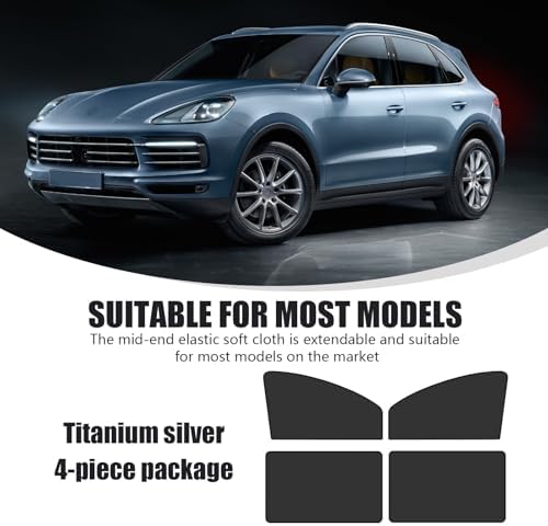 4 PCS Car Front and Rear Side Window Sunshade, 18.8" x 24.4" x 12.9" + 31.4" x - Image 7