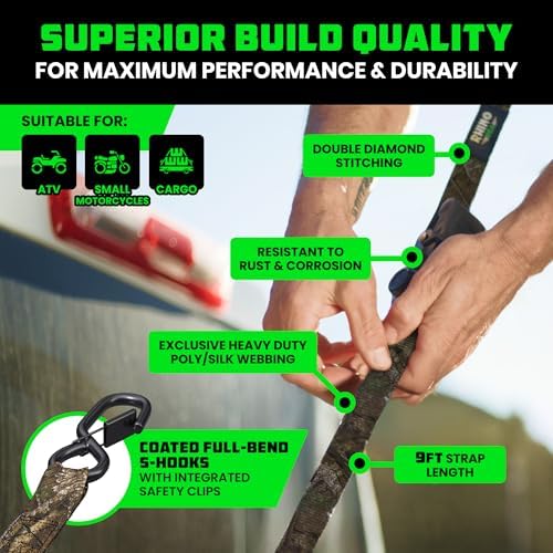 Rhino USA Retractable Ratchet Straps - 1in x 9ft - Image 3