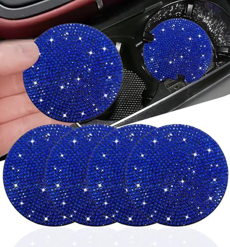 NBTEPEM 4pcs Bling Car Cup Holder Coaster, 2.75 inch Anti-Slip Shockproof by NBTEPEM