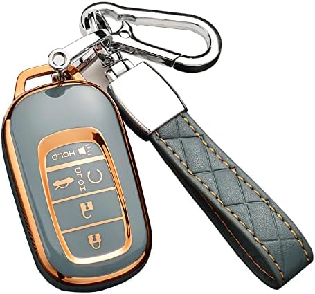 for Honda Key Fob Cover with Keychain, Premium Soft TPU Full Protection Key Fob by Cacacar