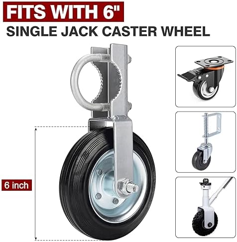 Jack Wheel Chock, Heavy Duty Reinforced Rubber Jack Caster Wheel Dock - Image 6