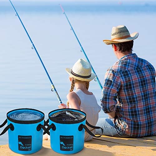2 Pack Collapsible Bucket 5 Gallon Container Folding Water Bucket Portable Wash - Image 5