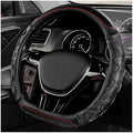 D-Shaped Steering Wheel Cover, Leather Car Wheel Protector by YTFRL