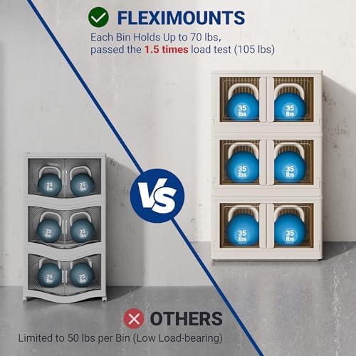 FLEXIMOUNTS 304 QT Stackable Plastic Storage Bins - Image 3