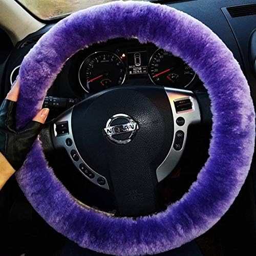 OGLAND Fuzzy Sheepskin Car Steering Wheel Cover by OGLAND