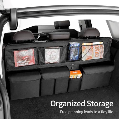 Viaviat Hanging Car Trunk Organizer, Collapsible Backseat Storage Bag - Image 2
