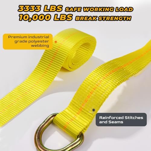 Trekassy 2" x 144" Car Tie Down Straps - Image 3