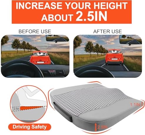 Lofty Aim Car Seat Cushion, Memory Foam Car Seat Cushions - Image 3