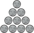 10 Pack 2.36inch Safety Reflectors White Round Self-Adhesive Reflector by FajerminArt
