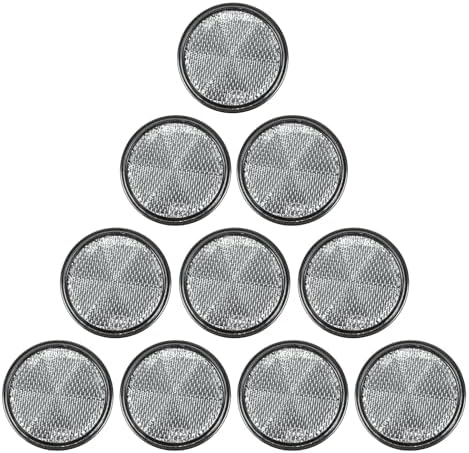 10 Pack 2.36inch Safety Reflectors White Round Self-Adhesive Reflector by FajerminArt