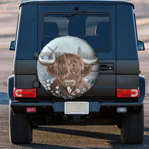 Cow Spare Tire Cover Wheel Protectors - Image 3