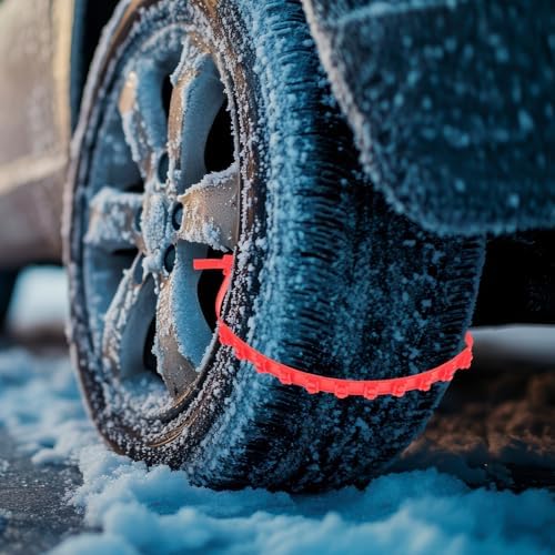 20 Pcs Car Tire Snow Chains, Adjustable Rubber Zip Tie Set - Image 5