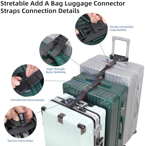 Elastic Luggage Straps for 3 Suitcases Add A Bag Belt Pack - Image 4