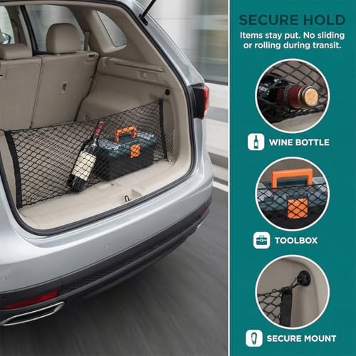 Car Trunk Cargo Net, Double-Layer Nylon Mesh Automotive Rear Cargo Storage Net - Image 3