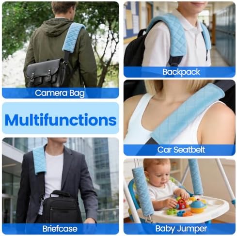 Amooca 2 Pack Seat Belt Covers Soft Shoulder Pad - Image 3